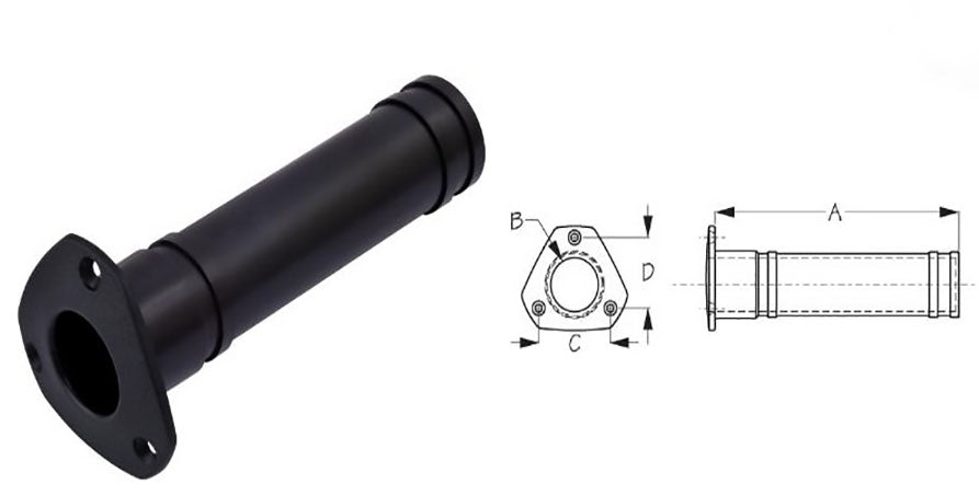 Kayak Flush Mound Rod Holder with Closed-End | Paluski Boats Kayak Flush Mound Rod Holder with Closed-End | Paluski Boats