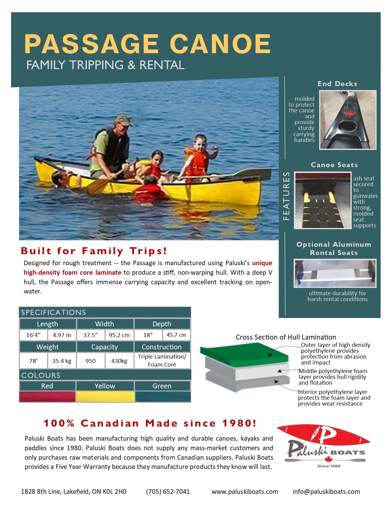 Passage Canoe Info Sheet