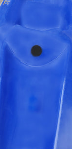 oval plug on blue kayak